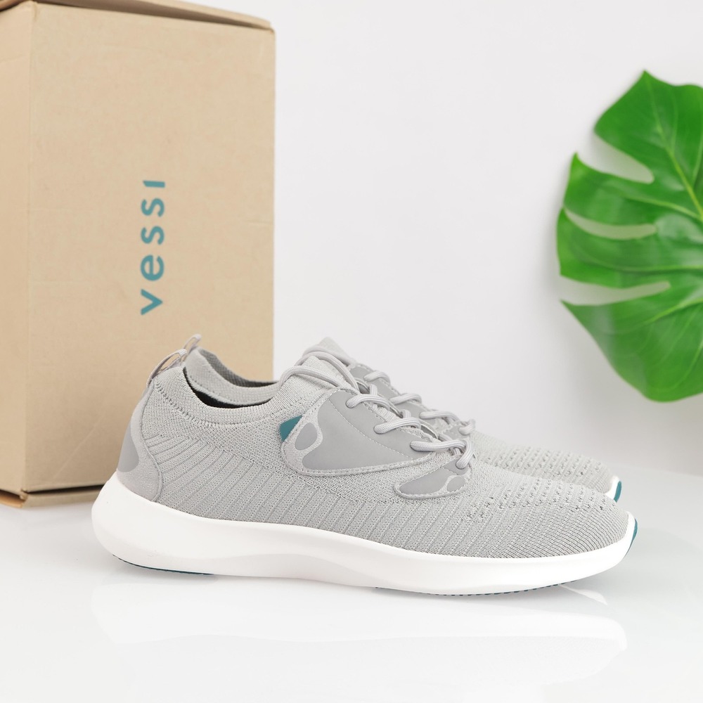 Vessi Shoes Womens Everyday Move Sneakers Size 10 Waterproof Gray Knit Comfort